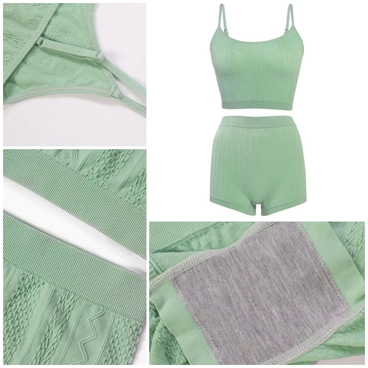 Spring Summer Langerie Sets Sexy Underwears Women Micro Underwear Solid Color Wearing Outside Women's Bra and Panties Sets Below - A-1 Thread Vault