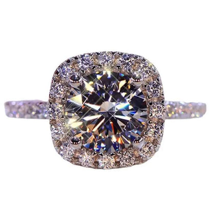 Square Artificial Diamond Ring - A-1 Thread Vault