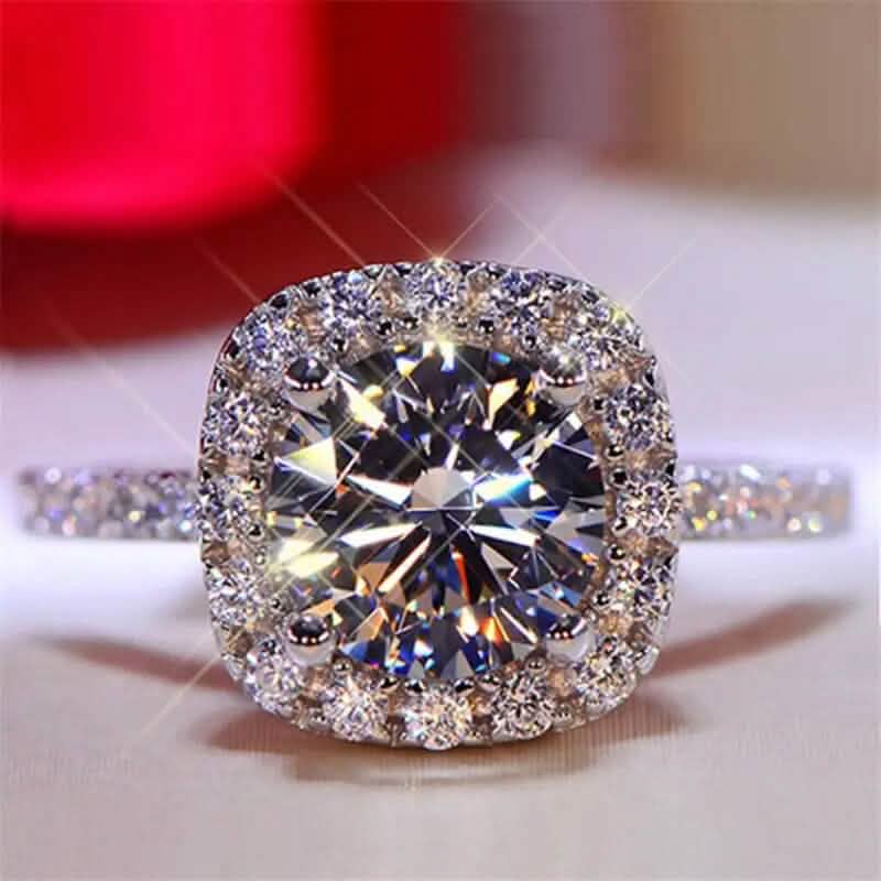 Square Artificial Diamond Ring - A-1 Thread Vault