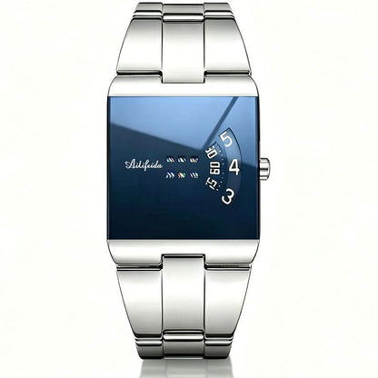 Square Quartz Waterproof Steel-band Luxury Mens Wristwatch - A-1 Thread Vault
