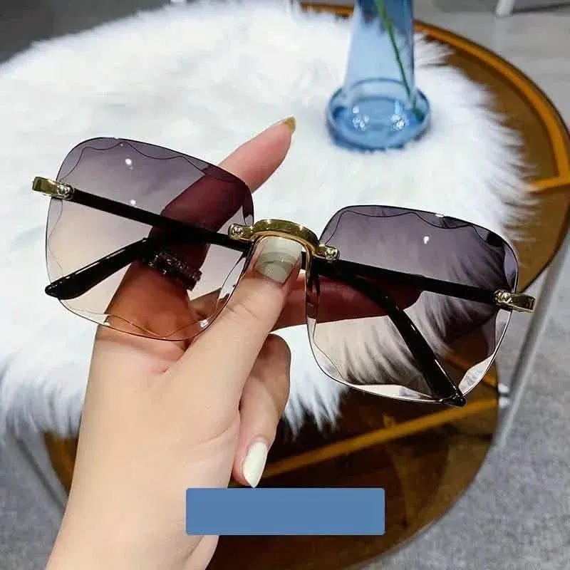 Square Rimless Summer Gradient Sun Shade Glasses - A-1 Thread Vault