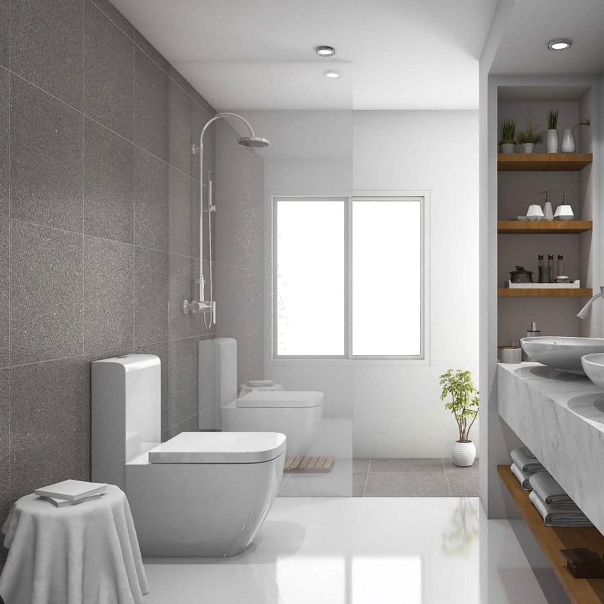 Square Toilet Seat with Grip-Tight Seat Bumpers - A-1 Thread Vault