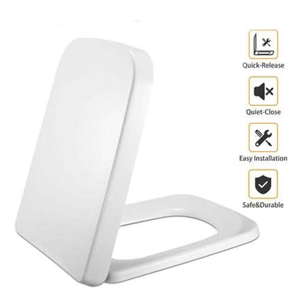 Square Toilet Seat with Grip-Tight Seat Bumpers - A-1 Thread Vault