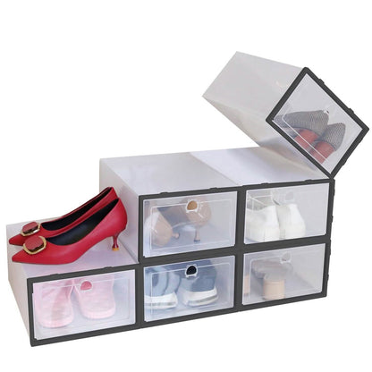 Stackable Shoe Storage Bin Transparent Dustproof - A-1 Thread Vault