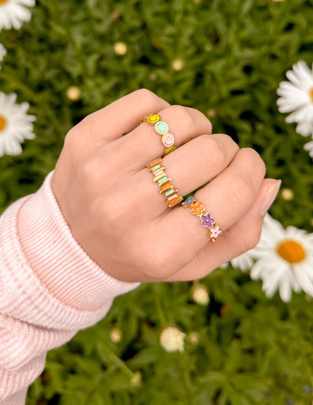 Staggered Enamel Ring - A-1 Thread Vault