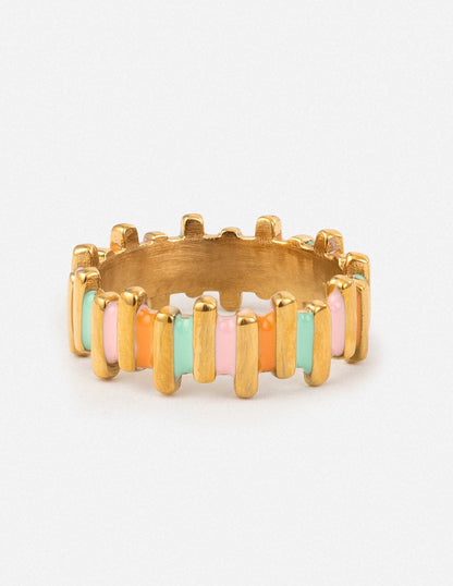 Staggered Enamel Ring - A-1 Thread Vault