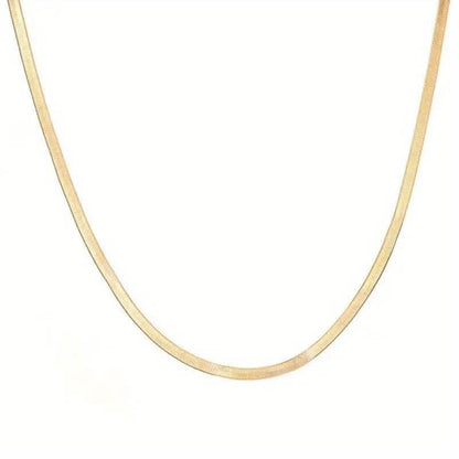 Stainless Steel Blade Unisex Flat Snake Clavicle Chain - A-1 Thread Vault