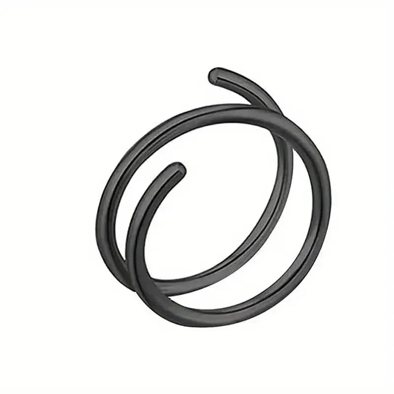 Stainless Steel Double Helix Nose Ring – 14K Gold Plated Hot Style Piercing Jewelry for Women - A-1 Thread Vault