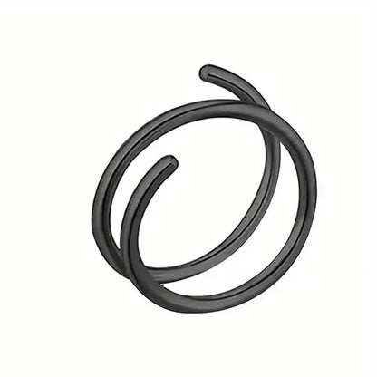 Stainless Steel Double Helix Nose Ring – 14K Gold Plated Hot Style Piercing Jewelry for Women - A-1 Thread Vault