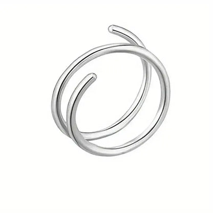 Stainless Steel Double Helix Nose Ring – 14K Gold Plated Hot Style Piercing Jewelry for Women - A-1 Thread Vault