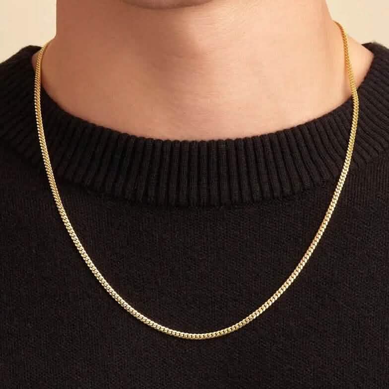 Stainless Steel Flat Snake Bone Chain Necklace - A-1 Thread Vault