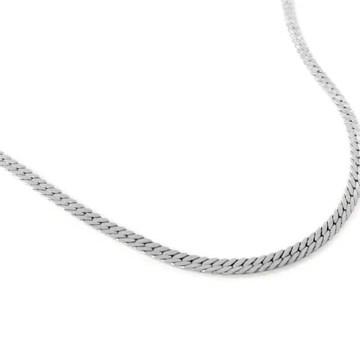 Stainless Steel Flat Snake Bone Chain Necklace - A-1 Thread Vault
