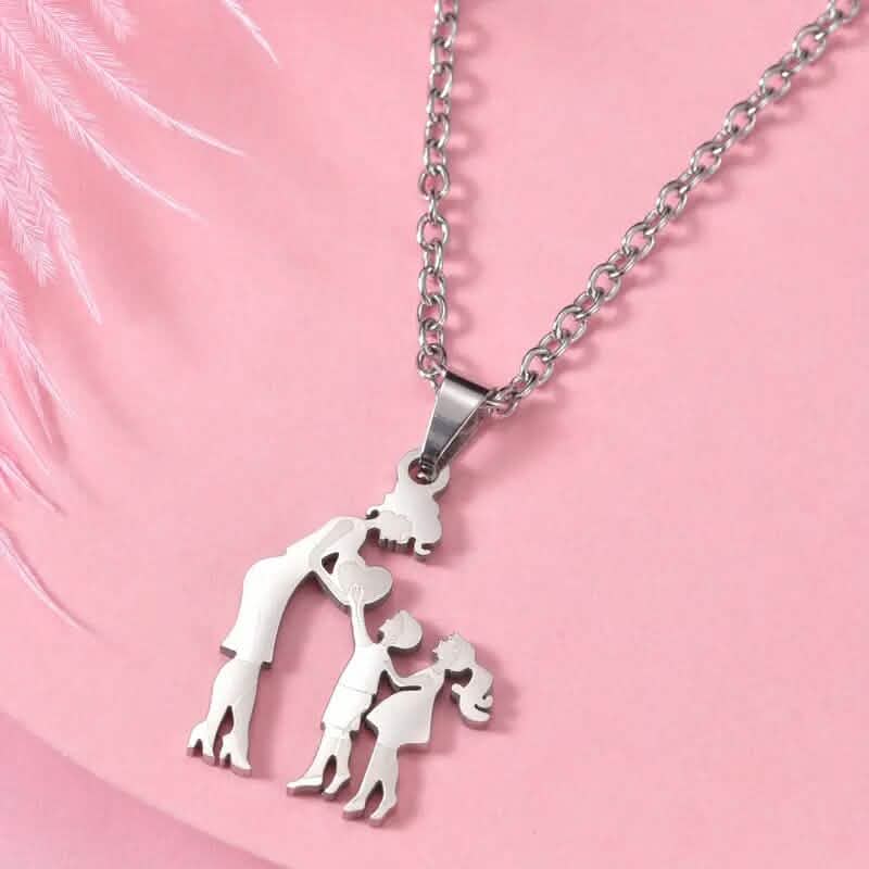 Stainless Steel Heartfelt Mother-Daughter-Son Necklace - A-1 Thread Vault
