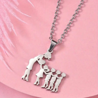 Stainless Steel Heartfelt Mother-Daughter-Son Necklace - A-1 Thread Vault