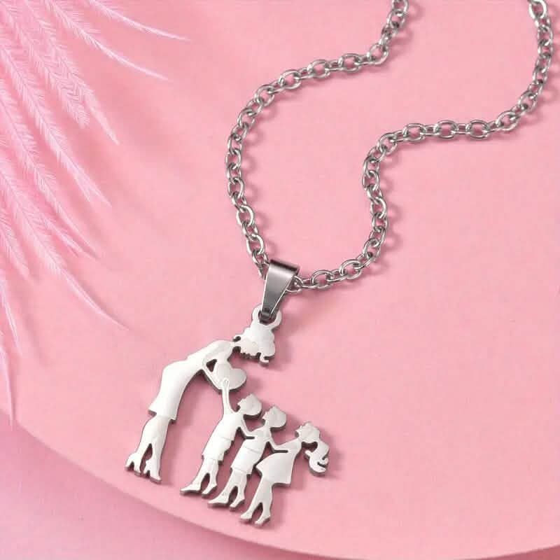 Stainless Steel Heartfelt Mother-Daughter-Son Necklace - A-1 Thread Vault