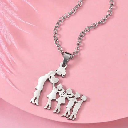 Stainless Steel Heartfelt Mother-Daughter-Son Necklace - A-1 Thread Vault