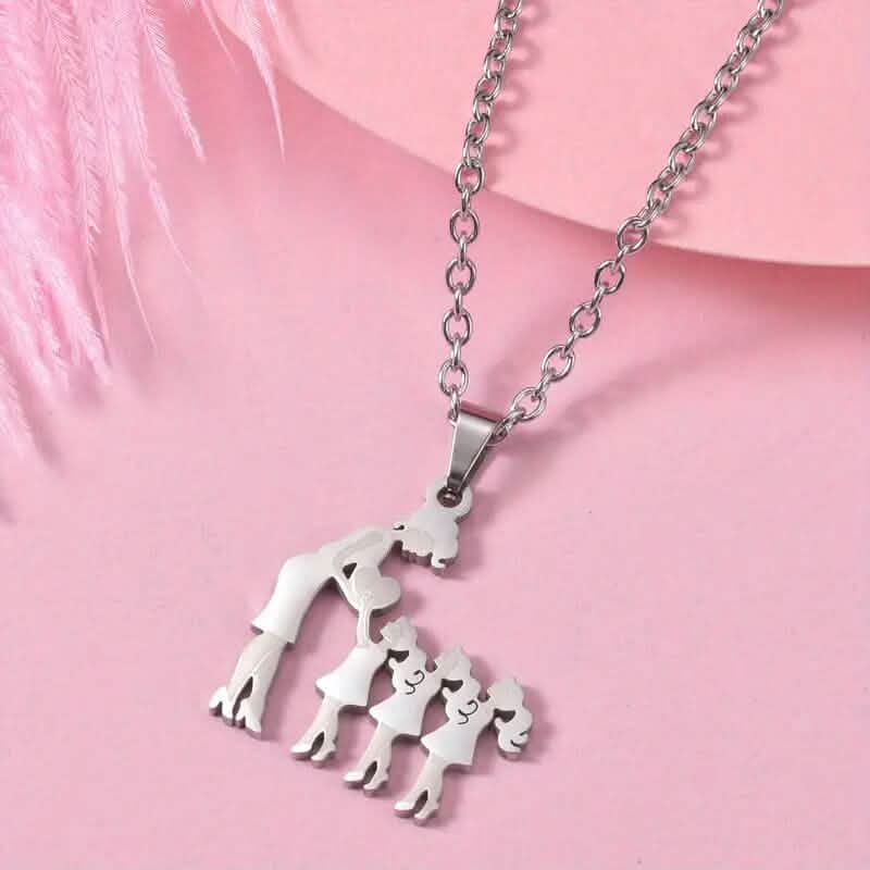 Stainless Steel Heartfelt Mother-Daughter-Son Necklace - A-1 Thread Vault
