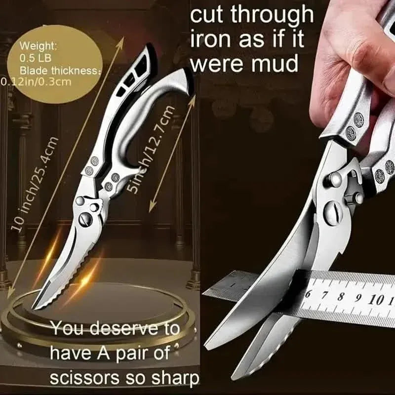 Stainless Steel Heavy-Duty Kitchen Non-Slip Grip Scissors - A-1 Thread Vault