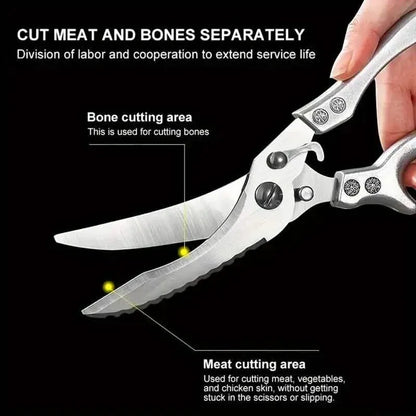 Stainless Steel Heavy-Duty Kitchen Non-Slip Grip Scissors - A-1 Thread Vault