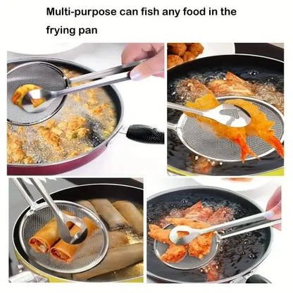Stainless Steel Kitchen Strainer Tongs - High-Temperature Resistant - A-1 Thread Vault