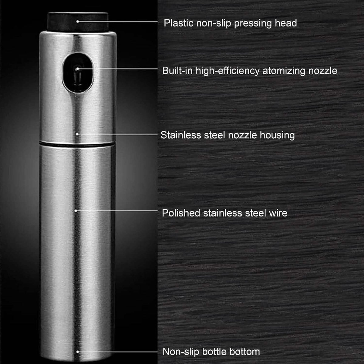 Stainless Steel Sprayer Dispenser, Dressing Spray Grilling Olive Oil - A-1 Thread Vault