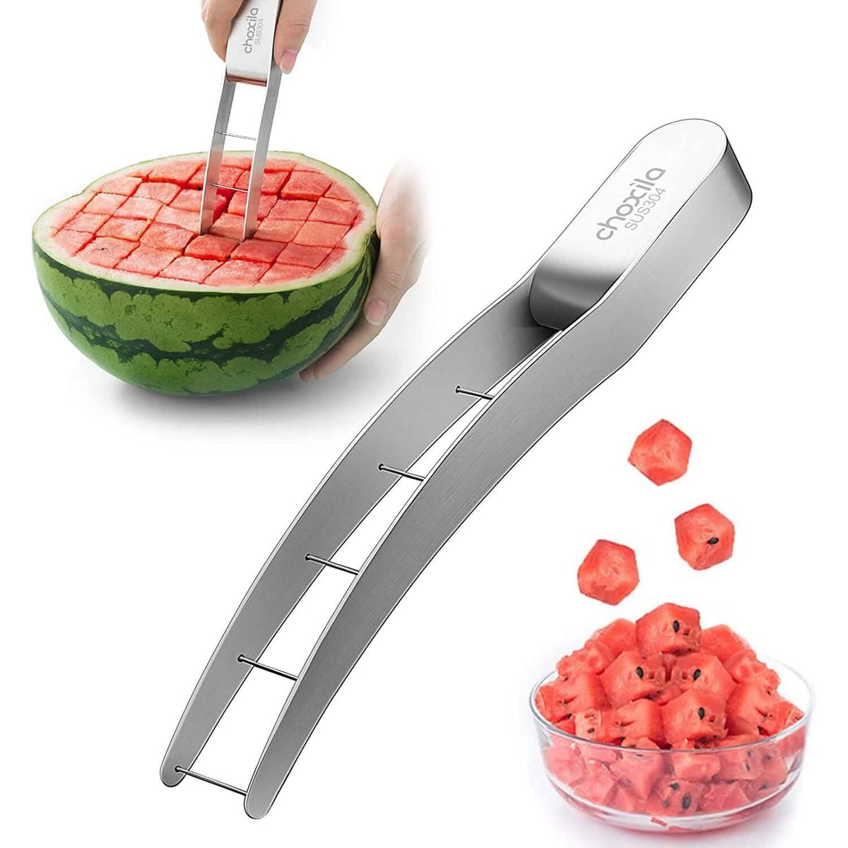 Stainless Steel Watermelon Cube Cutter - A-1 Thread Vault