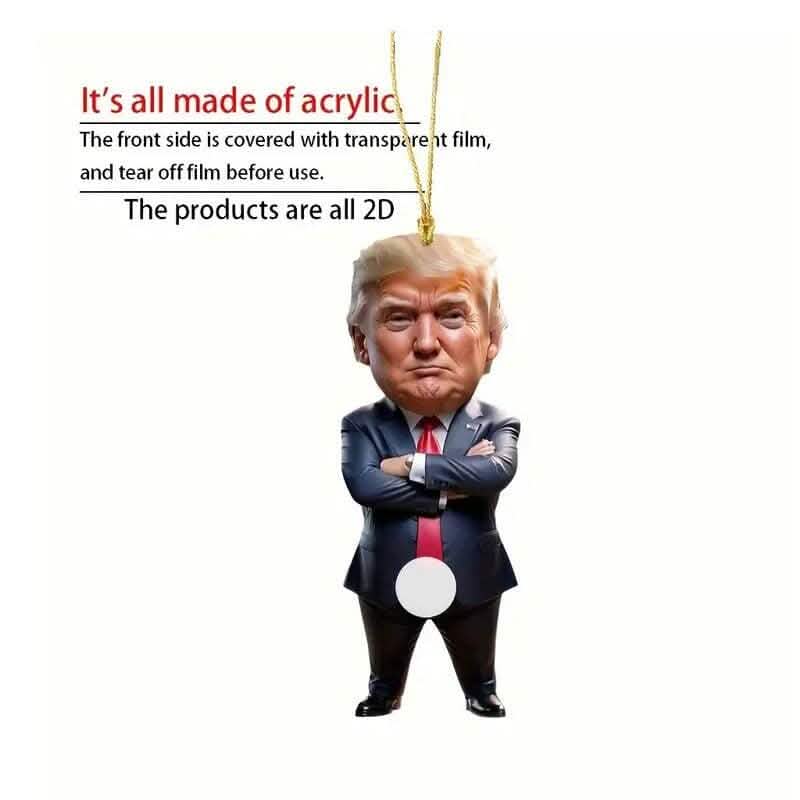 Standing Trump Acrylic Ornament Christmas Tree Hanging Decor - A-1 Thread Vault