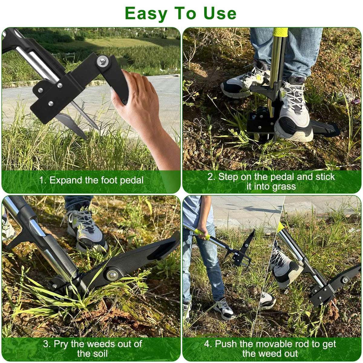 Standup Aluminum Weed Puller with 4 Claws - A-1 Thread Vault