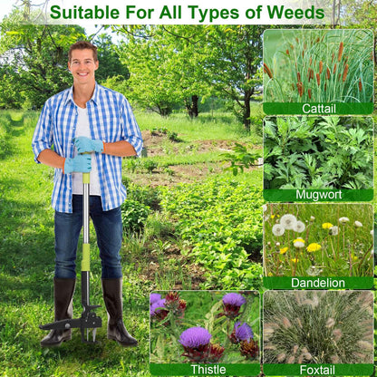 Standup Aluminum Weed Puller with 4 Claws - A-1 Thread Vault