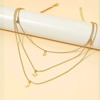 Star Moon Multi-layer Pendant Necklace - A-1 Thread Vault