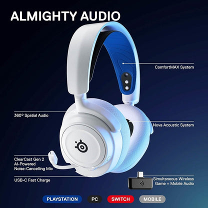 SteelSeries Arctis Nova 7P Wireless Multi-System Gaming & Mobile Headset (Refurbished) - A-1 Thread Vault