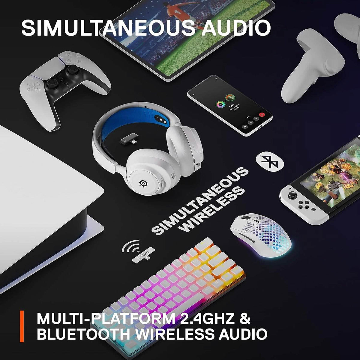 SteelSeries Arctis Nova 7P Wireless Multi-System Gaming & Mobile Headset (Refurbished) - A-1 Thread Vault