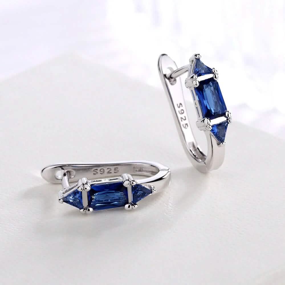 Sterling Silver Huggie with Swarovski Crystals - A-1 Thread Vault