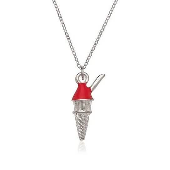 Sterling Silver Ice Cream Charm and Chain - A-1 Thread Vault