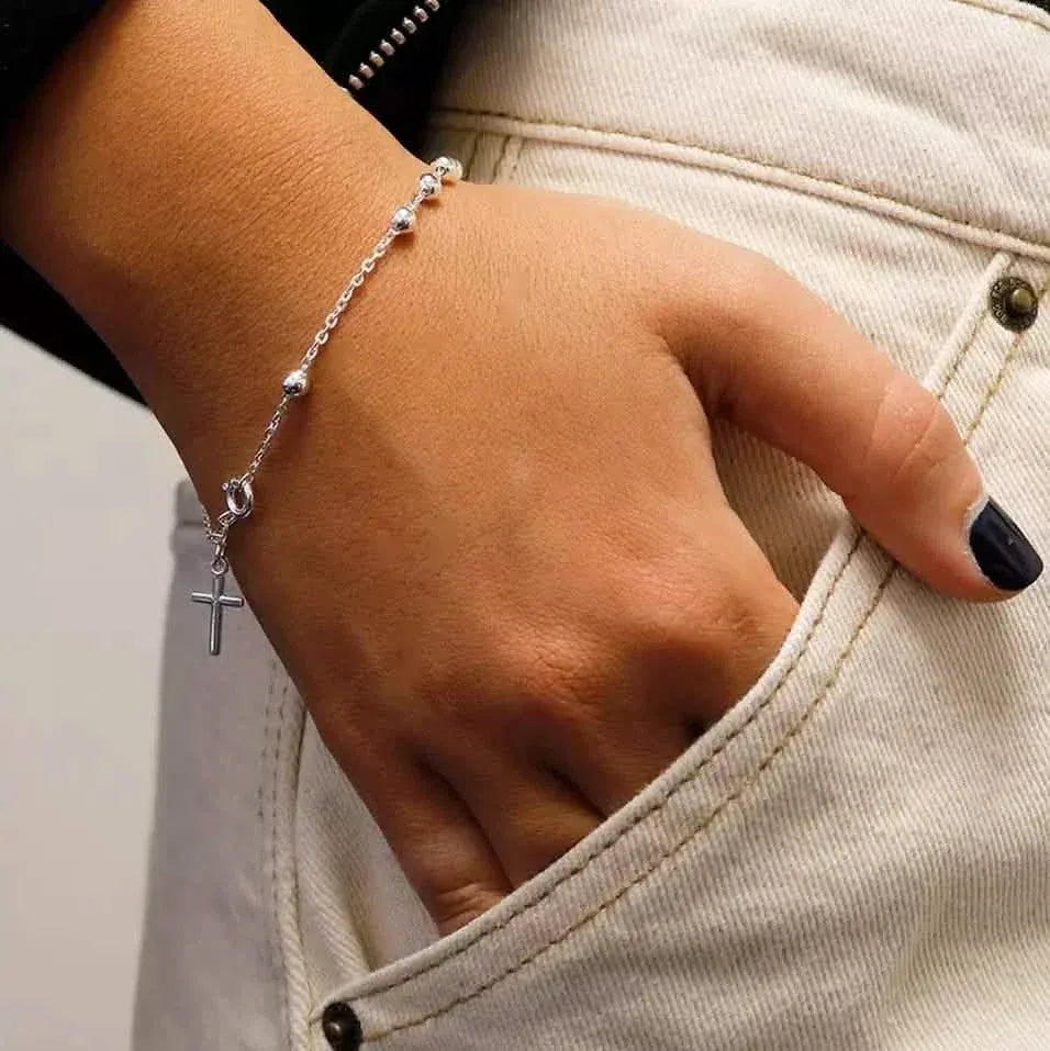 Sterling Silver Rosary Bracelet - A-1 Thread Vault