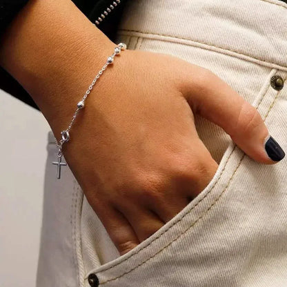 Sterling Silver Rosary Bracelet - A-1 Thread Vault