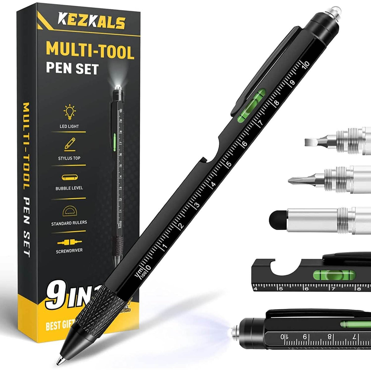 Stocking Stuffers for Men 9-in-1 Multitool Pen - A-1 Thread Vault