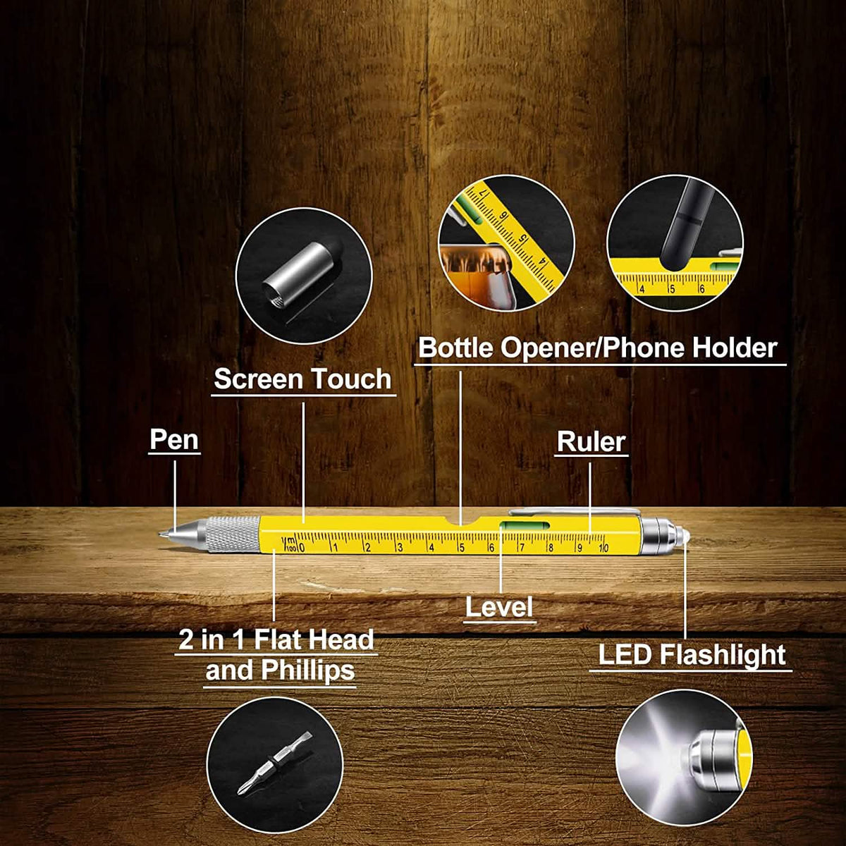 Stocking Stuffers for Men 9-in-1 Multitool Pen - A-1 Thread Vault