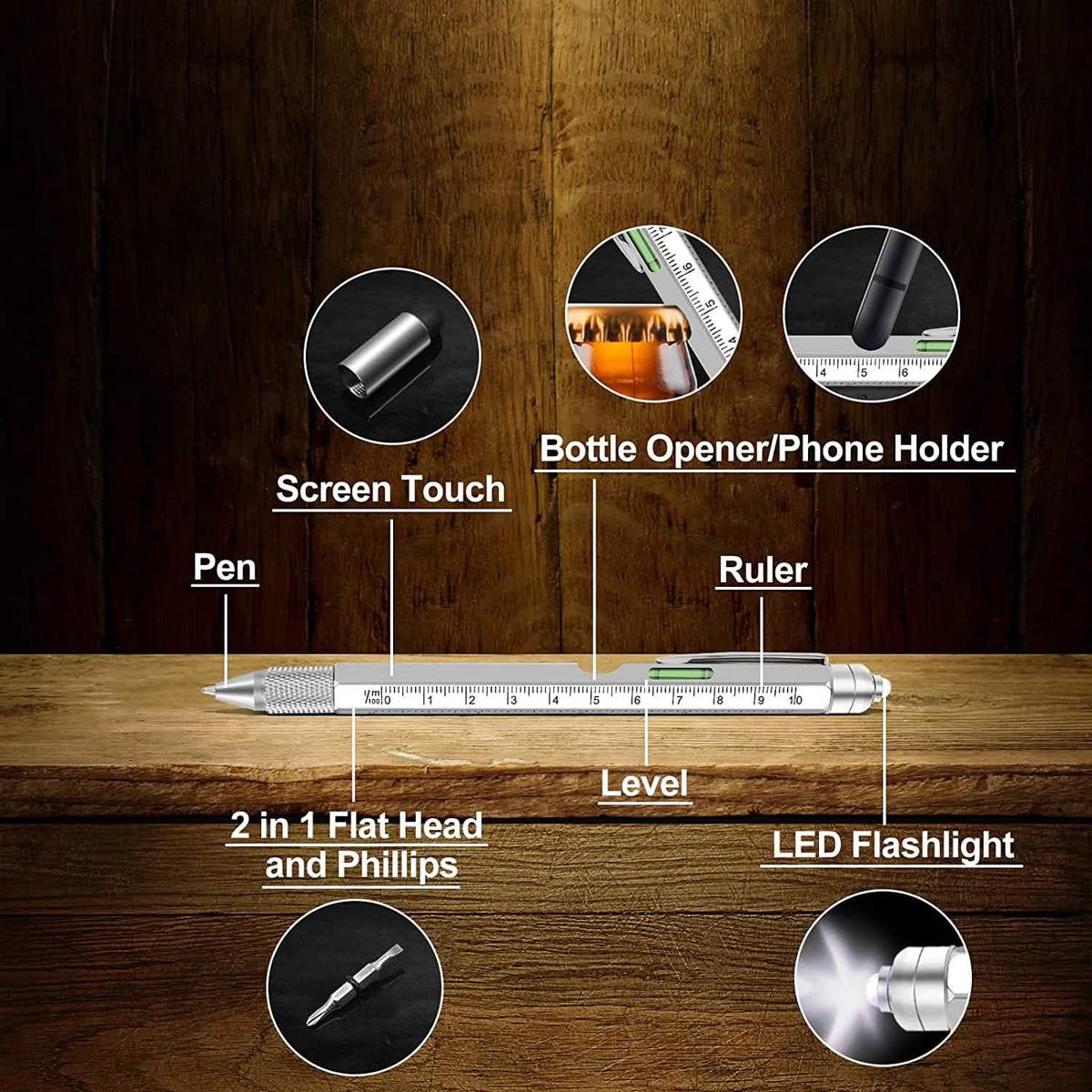 Stocking Stuffers for Men 9-in-1 Multitool Pen - A-1 Thread Vault