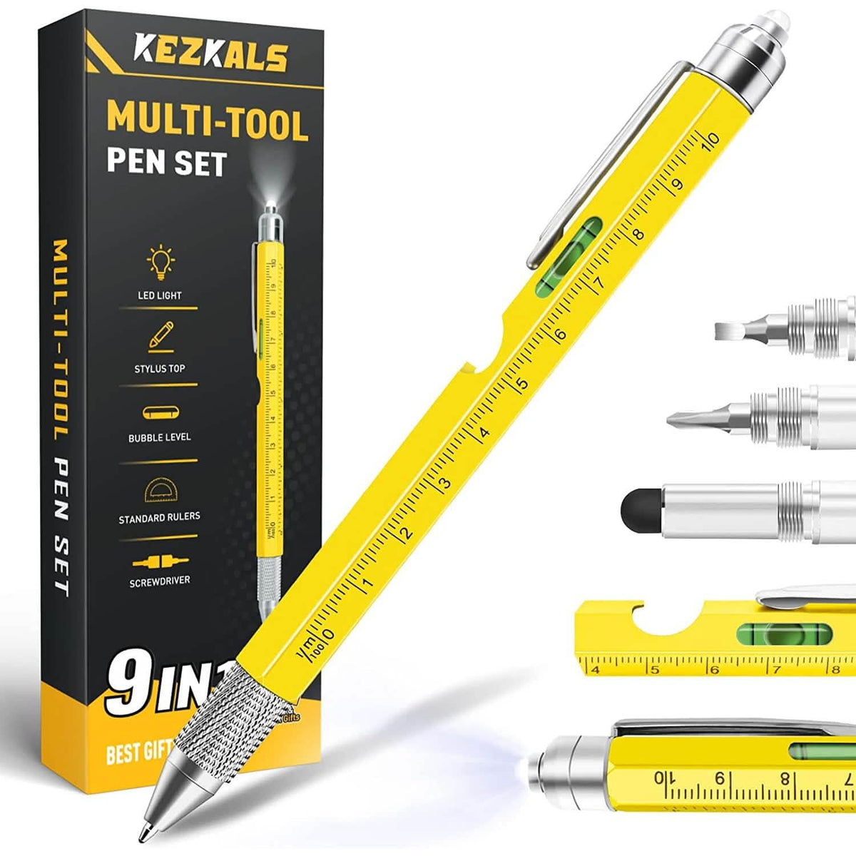 Stocking Stuffers for Men 9-in-1 Multitool Pen - A-1 Thread Vault