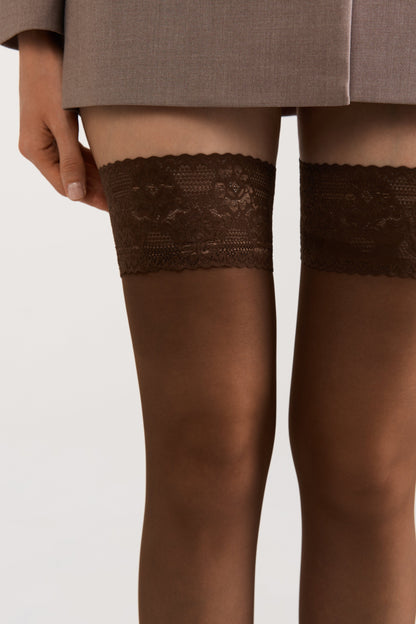 Stockings Conte Class 20 Den - Silicone Lace Top - A-1 Thread Vault