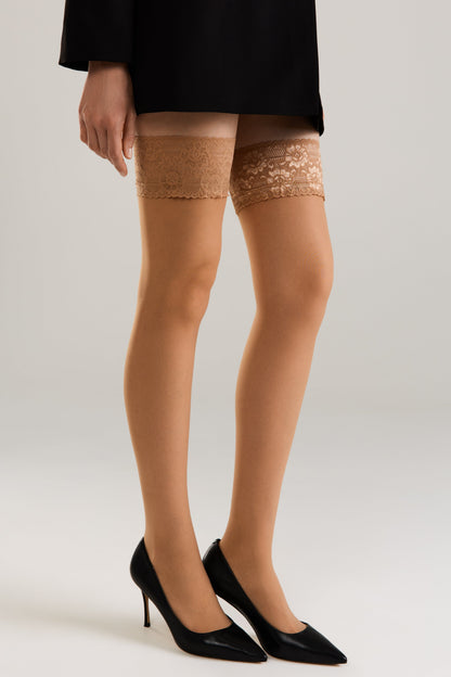 Stockings Conte Class 40 Den - Silicone Lace Top - A-1 Thread Vault