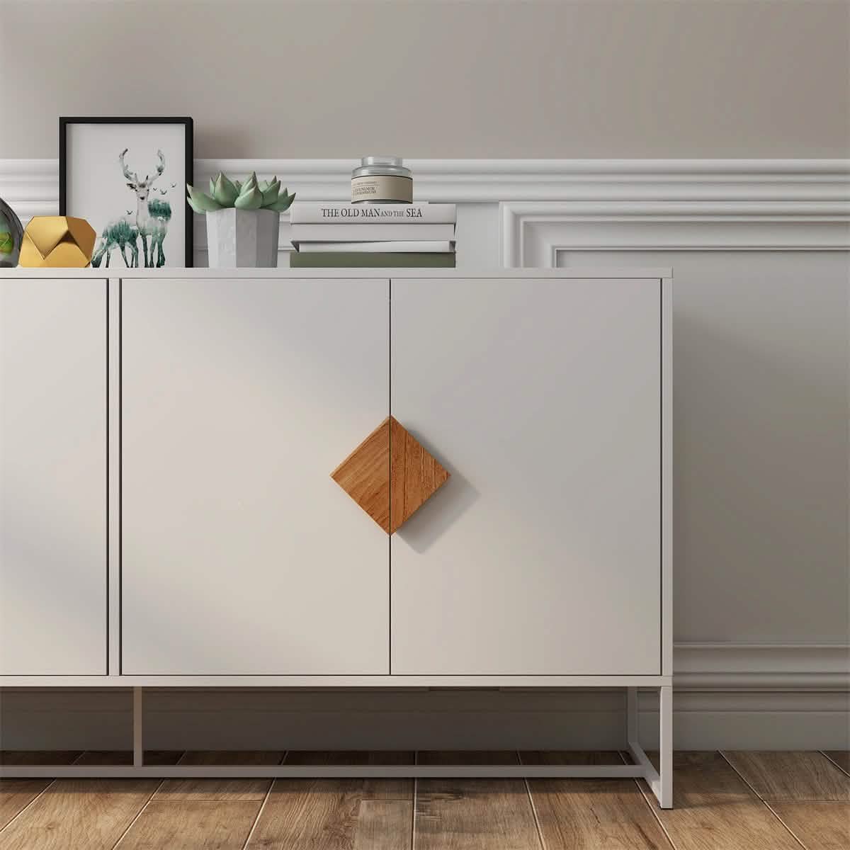 Storage Sideboard Cabinet White - A-1 Thread Vault