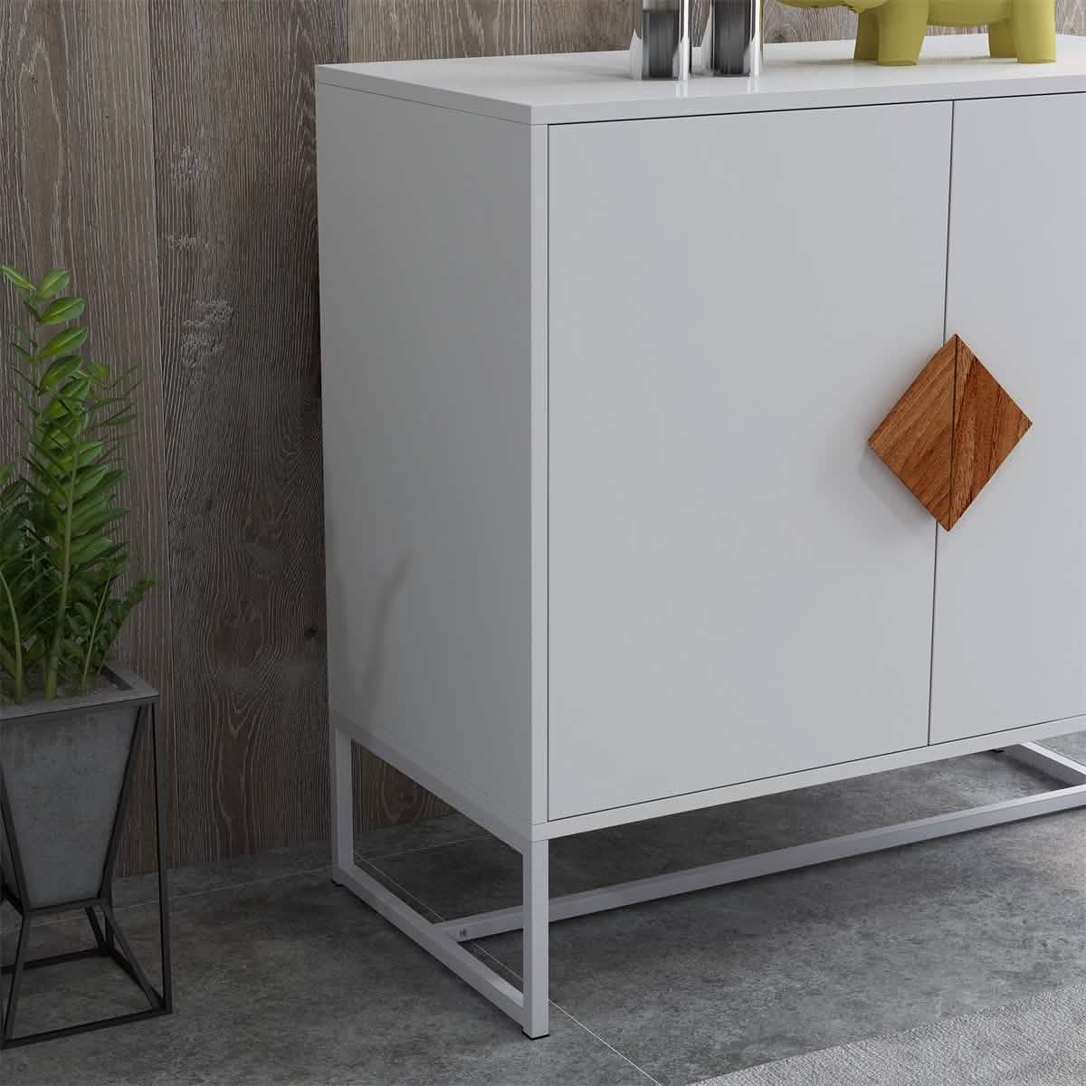 Storage Sideboard Cabinet White - A-1 Thread Vault