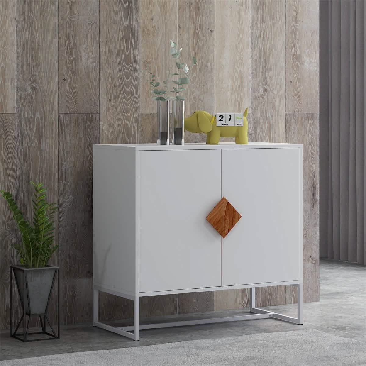 Storage Sideboard Cabinet White - A-1 Thread Vault
