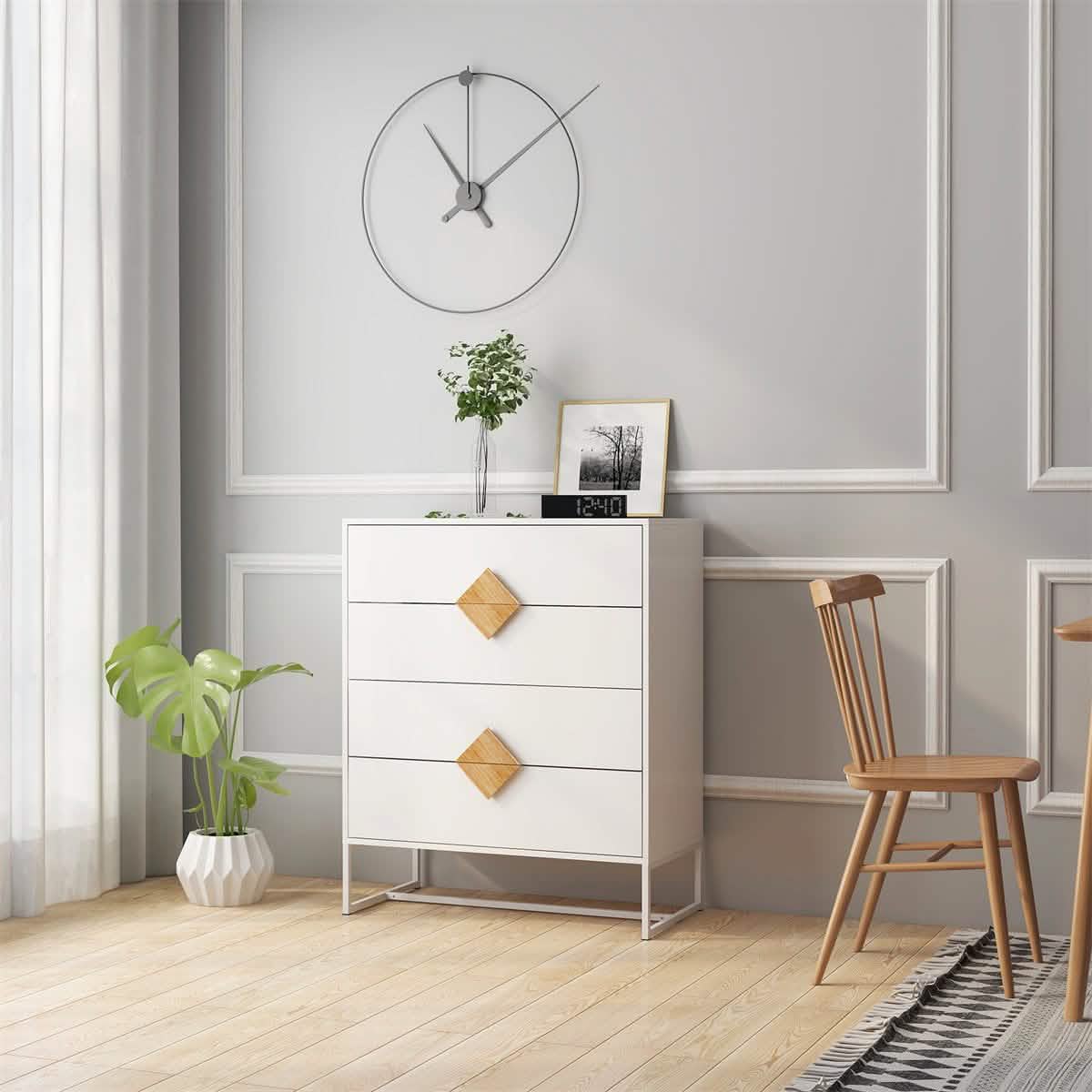 Storage Sideboard Cabinet White - A-1 Thread Vault