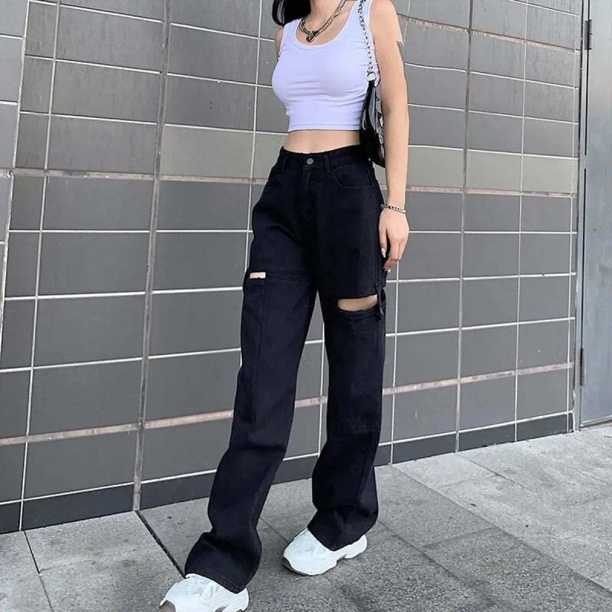 Street Fashion Casual High Waist Jeans