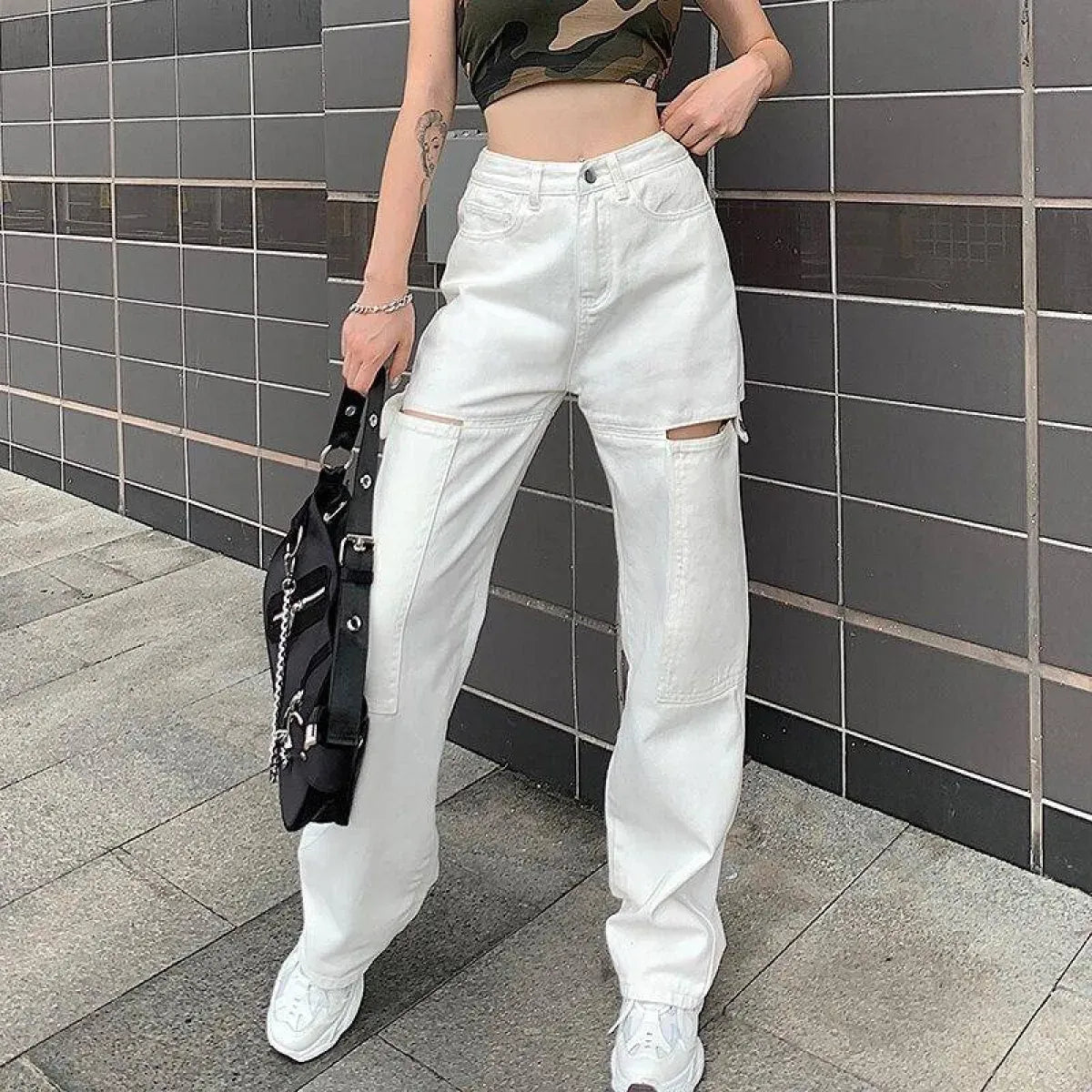 Street Fashion Casual High Waist Jeans