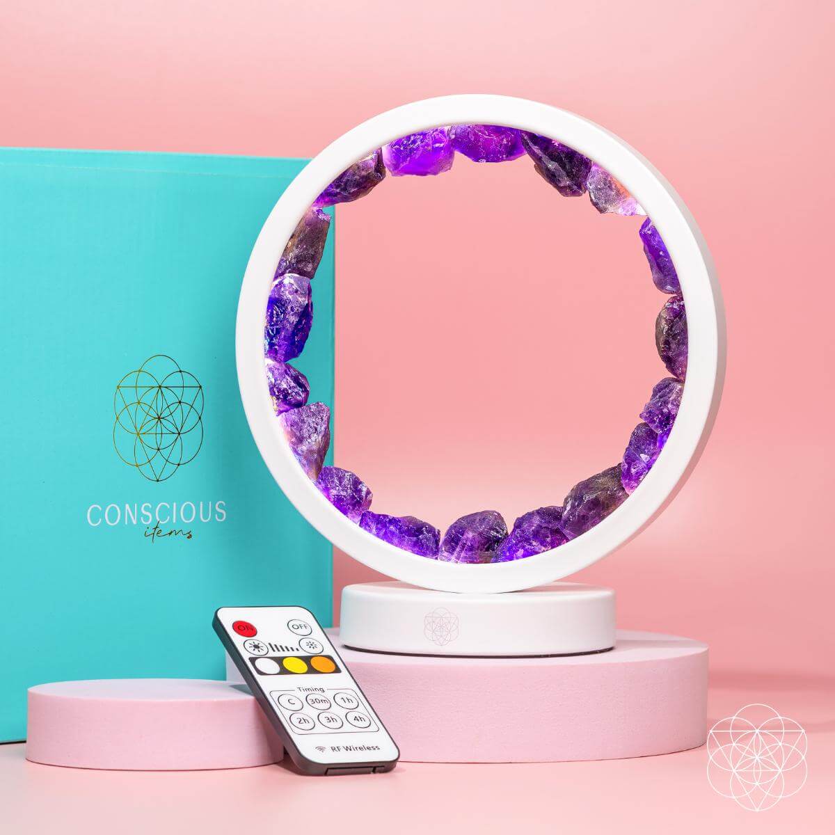 Stress Less, Sleep More – Amethyst Healing Lamp - A-1 Thread Vault
