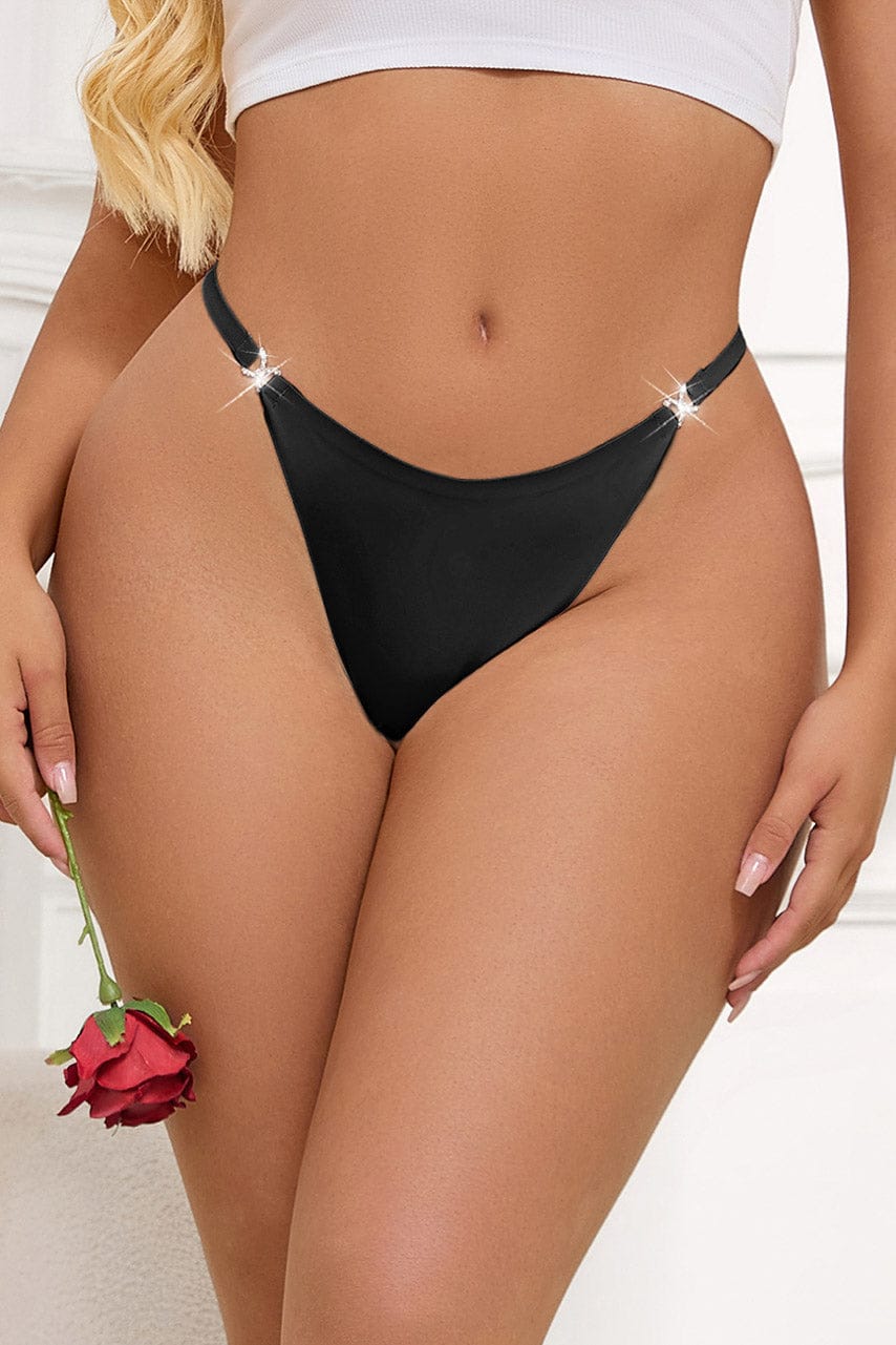 Stretch Thong with Rhinestones - A-1 Thread Vault